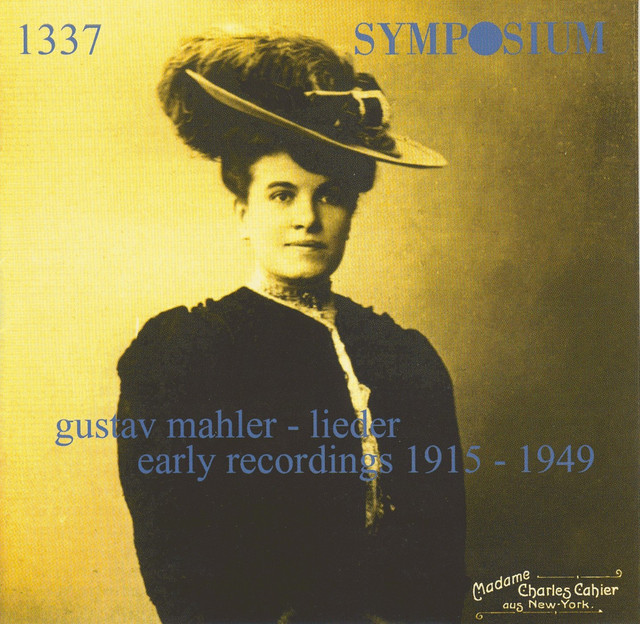Обкладинка Eugenia Zareska — Mahler: Lieder, Early Recordings (1915-1949)
