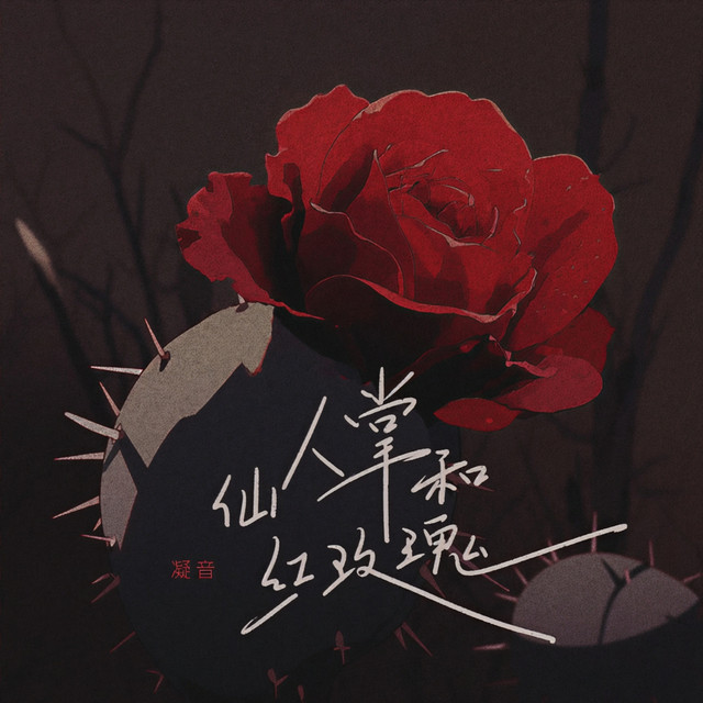 仙人掌和红玫瑰