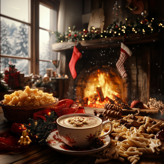 Enigmatic Winter Serenity: Cozy Fireside Nocturne cover art