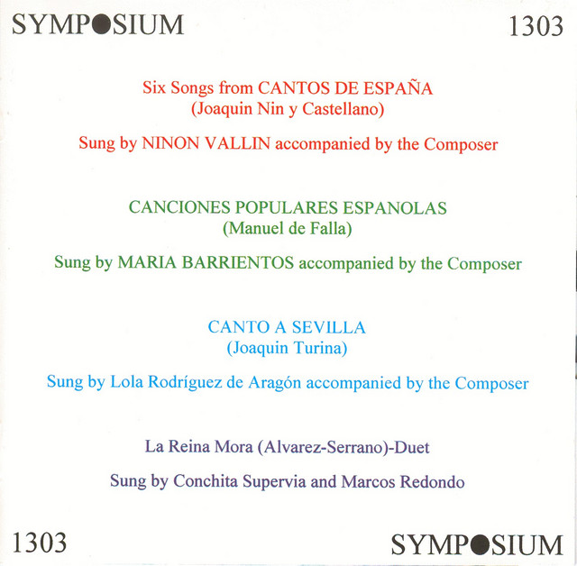 Songs of Spain (1928-1937) cover
