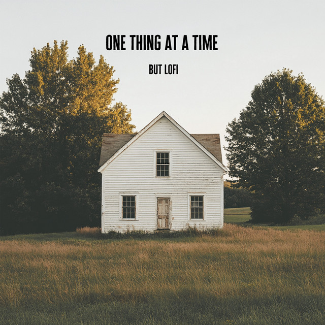 one thing at a time, but lofi cover art