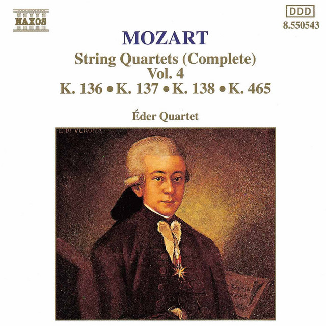 Mozart: String Quartets, K. 136-138 and K. 465, 'Dissonance' cover art