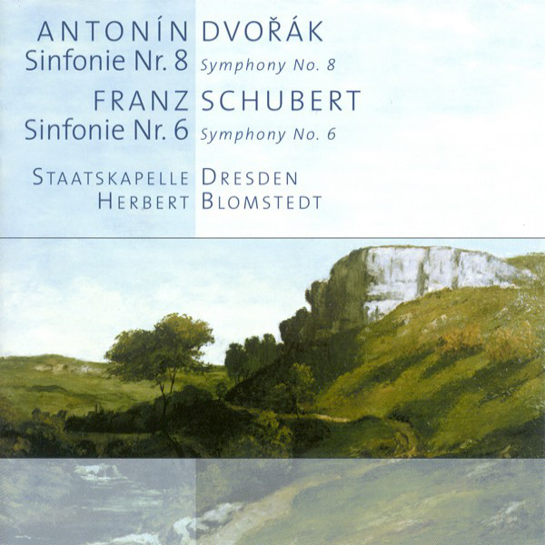 DVORAK, A.: Symphony No. 8 / SCHUBERT, F.: Symphony No. 6 (Dresden Staatskapelle, Blomstedt) cover art