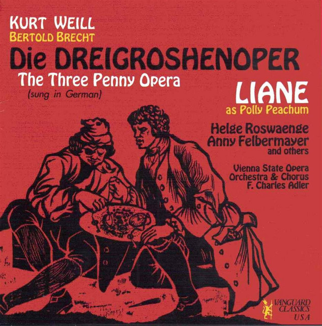 Kurt Weill: Bertold Brecht: Die Dreigroshenoper, (The Three Penny Opera) cover art