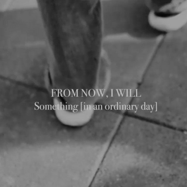 from now i will