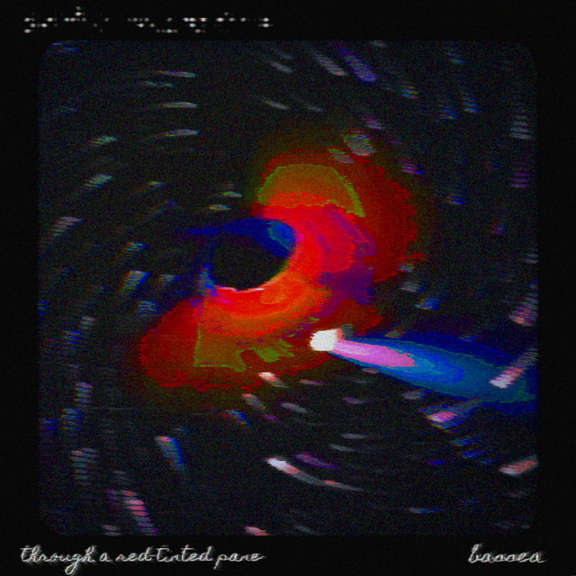 through a red-tinted pane cover art