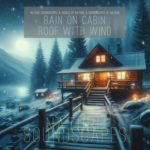 Rain on Cabin Roof with Wind