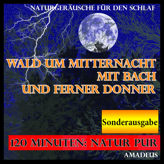 Naturgeräusche für den Schlaf: Wald um Mitternacht mit Bach und ferner Donner: Sonderausgabe cover art