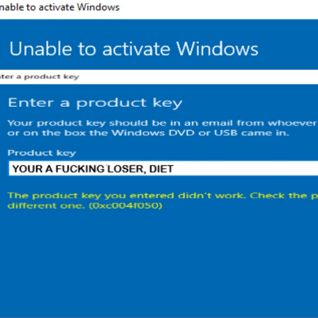 Diet, Your a Fucking Loser