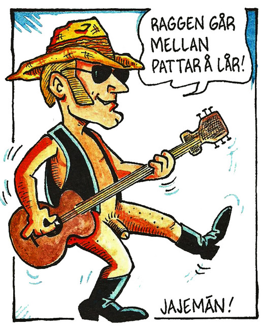 Raggen går mellan pattar och lår