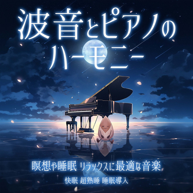 波音とピアノのハーモニー 瞑想や睡眠、リラックスに最適な音楽 快眠 超熟睡 睡眠導入 cover art