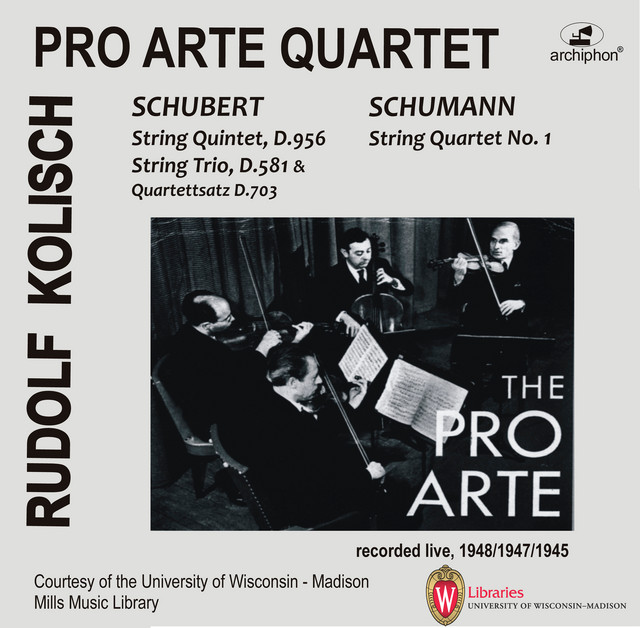 Kolisch-Pro Arte Rarities: Schubert & Schumann (Historical Recordings) cover art