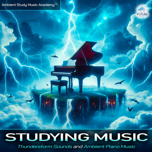 Studying Music: Thunderstorm Sounds and Ambient Piano Music For Studying, Calm Music For Focus and Concentration, ADHD Deep Focus and Calm Music and Thunderstorm cover art