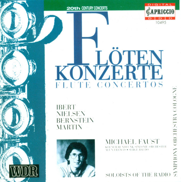 Martin, F.: Ballade for Flute and Orchestra / Nielsen, C.: Flute Concerto / Ibert, J.: Flute Concerto / Bernstein, L.: Halil cover art