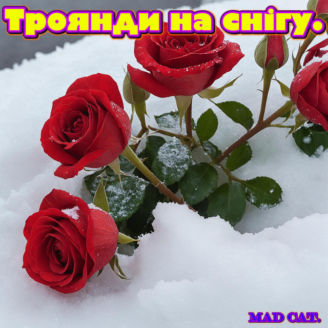 Обкладинка: Троянди на снігу. — Mad Cat.
