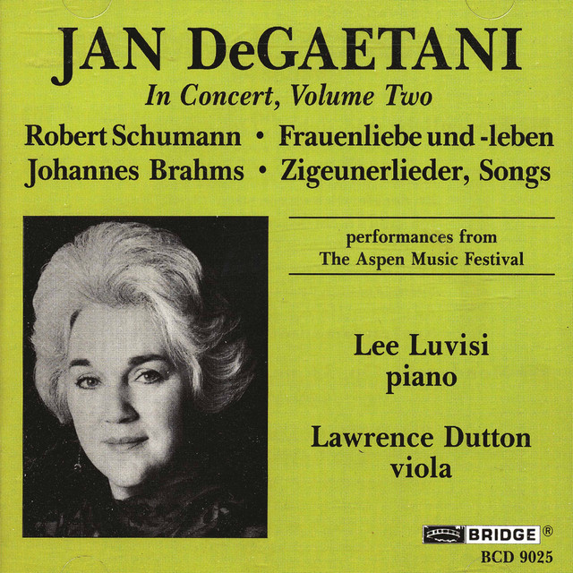 Jan DeGaetani in Concert, Vol. 2 (Live) cover art