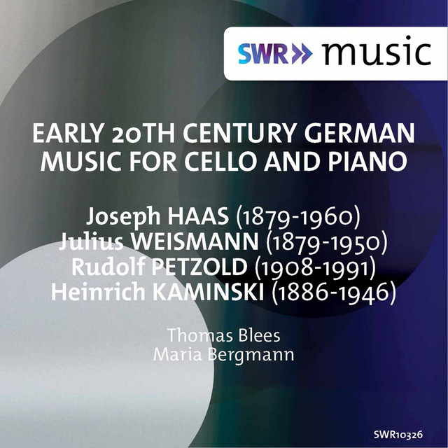 Early 20th Century German Music for Cello & Piano cover