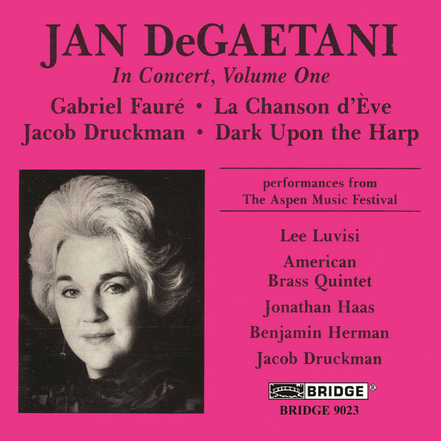 Jan DeGaetani in Concert, Vol. 1 (Live) cover art