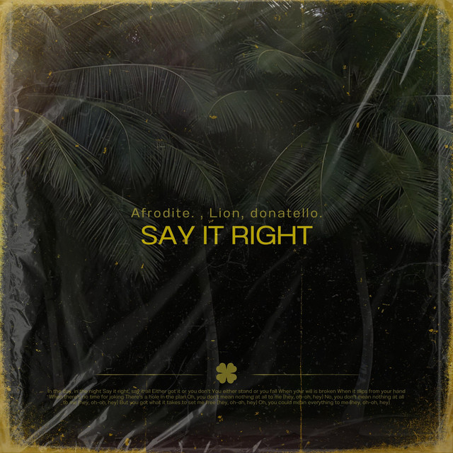 Say It Right cover art