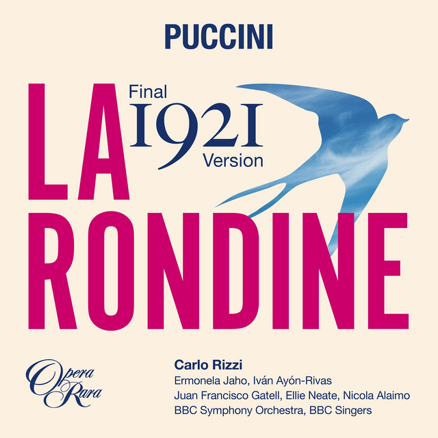 Puccini: La rondine (1921 version), Act 2 Quartet A chi impera sul mondo. . . Bevo al tuo fresco sorriso (Ruggero, Magda, Lisette, Prunier, Chorus) album image
