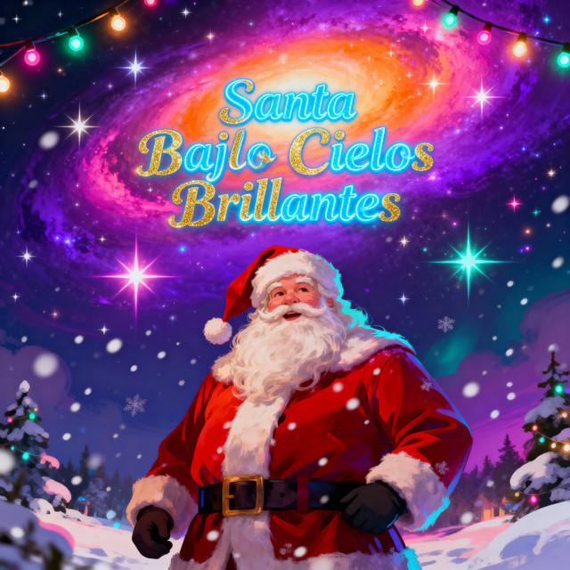 Santa Bajo los Cielos Brillantes