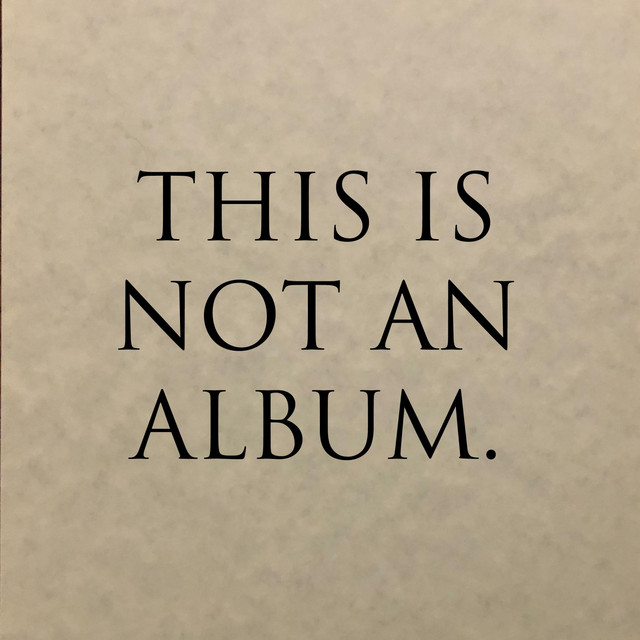this is not an album. cover art
