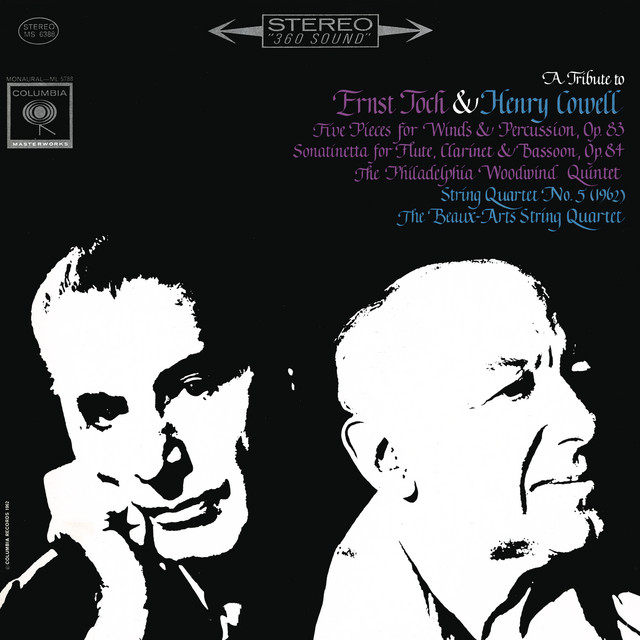 Toch: 5 Pieces, Op. 83 & Sonatinetta, Op. 84 - Cowell: String Quartet No. 5 (2023 Remastered Version) cover