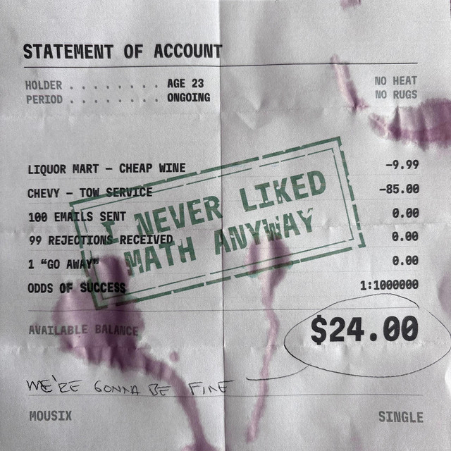 I never liked math anyway cover