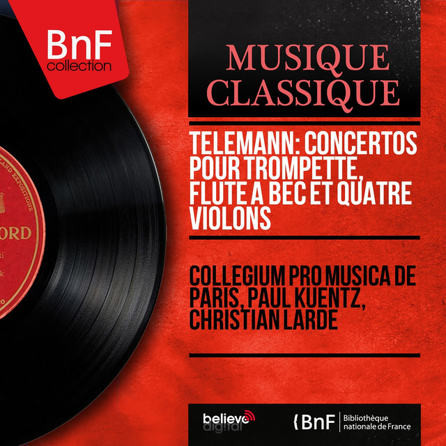 Telemann: Concertos pour trompette, flûte à bec et quatre violons (Mono Version) cover art
