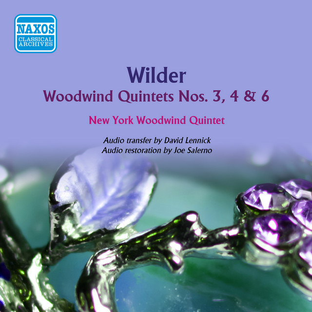 Wilder: Wind Quintets Nos. 3, 4 & 6 cover art