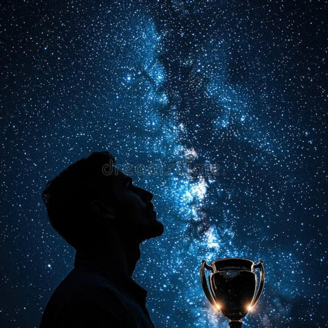 Looking Up Towards the Night Sky