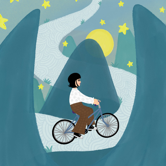 片道のサイクリングロード cover