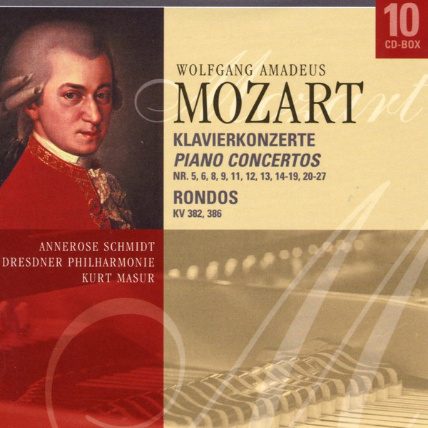 Mozart: Piano Concertos Nos. 5,6,8,9,11,12,13,14-19, 20-27 & Rondos KV 382, 386 cover art