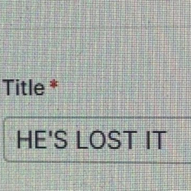 HE'S LOST IT cover art