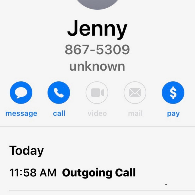 867-5309 Jenny cover