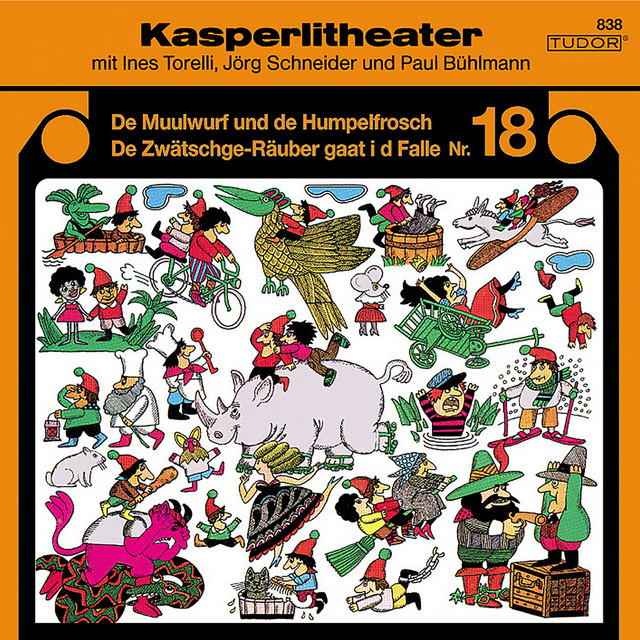 Kasperlitheater, Nr. 18 (De Muulwurf und de Humpelfrosch / De Zwätschge-Räuber gaat i d Falle) cover art