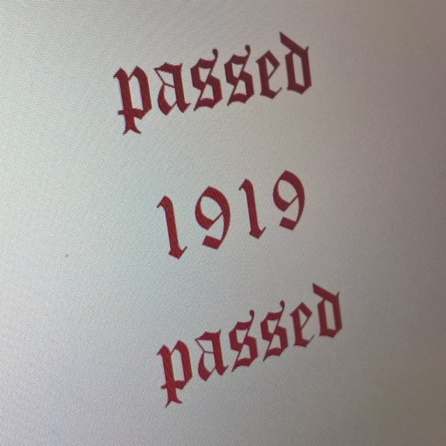 1919 cover art