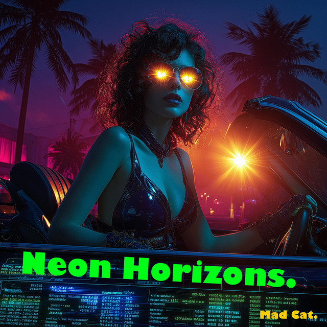 Обкладинка: Neon Horizons. — Mad Cat.