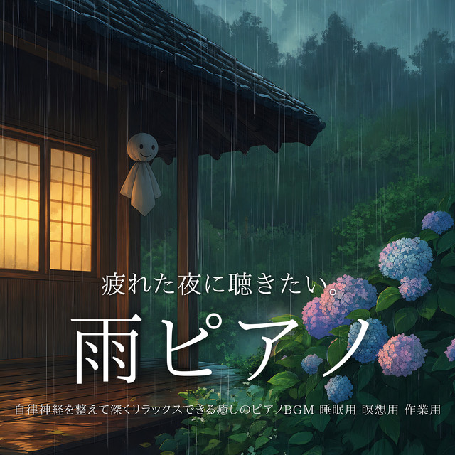 Rain Piano - Healing Piano BGM for Tired Nights, Deep Relaxation and Autonomic Balance - Sleep Meditation Work Music cover art