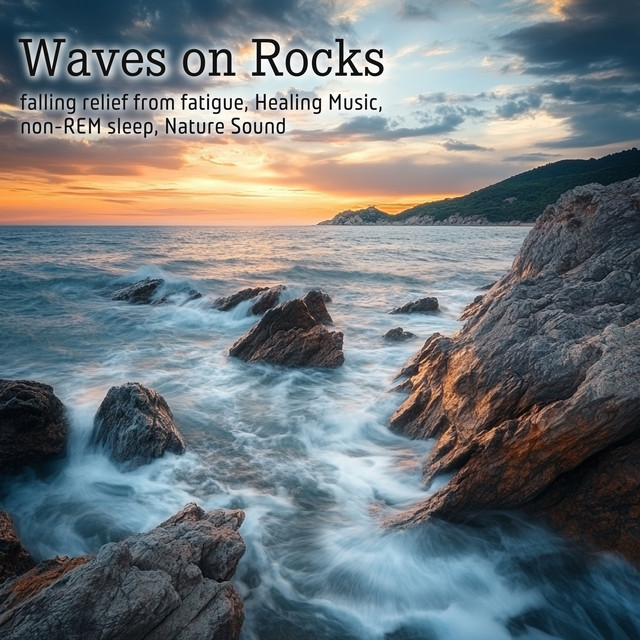 Waves on Rocks falling relief from fatigue, Healing Music, non-REM sleep, Nature Sound cover art