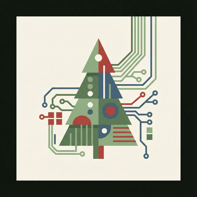 Christmas music electronic cover art
