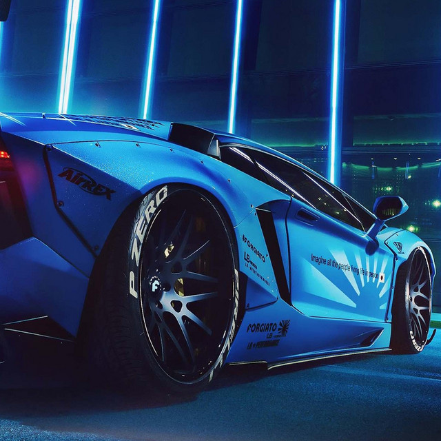 Синий lamborghini remix
