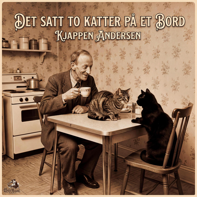 Det satt to katter på et bord album image
