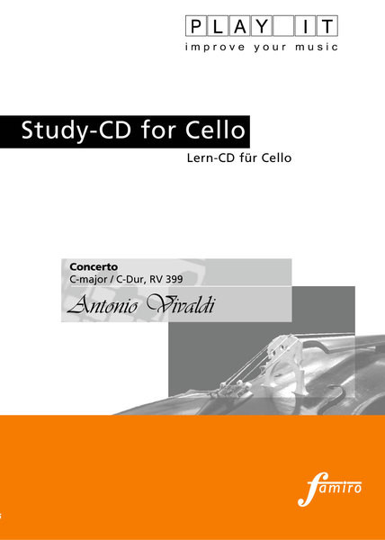 PLAY IT - Study-CD For Cello: Antonio Vivaldi, Concerto, C major, C-Dur, RV 399 cover art