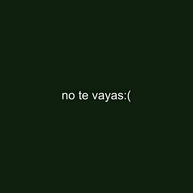 NO TE VAYAS