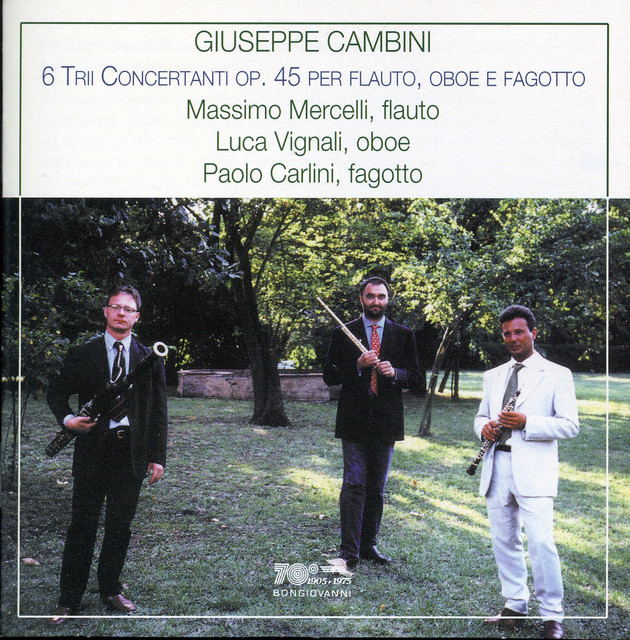 Cambini: 6 Trii Concertanti Op. 45 per flauto, oboe e fagotto cover art