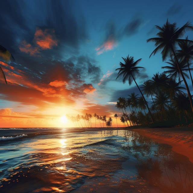 Binaural Sunset Bliss: Ocean's Gentle Waves cover art