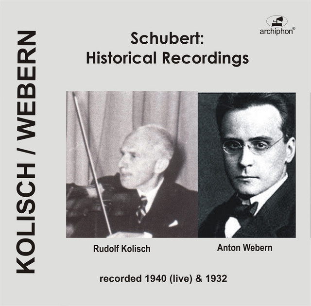 Franz Schubert: Historical Recordings (1932, 1940) cover art