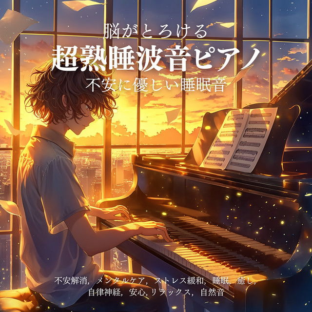 Deep Sleep Piano & Waves: Gentle Sounds for Anxiety, Mental Care & Stress Relief cover art
