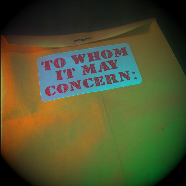 To Whom it May Concern cover